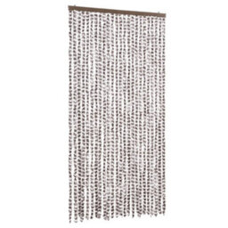 Vidaxl Fly Curtain Taupe And White 100X230 Cm Chenille - thumbnail 2