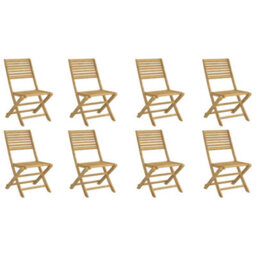 Berkfield Folding Garden Chairs 8 Pcs 48.5X61.5X87 Cm Solid Wood Acacia - thumbnail 2