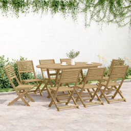 Berkfield Folding Garden Chairs 8 Pcs 48.5X61.5X87 Cm Solid Wood Acacia - thumbnail 3