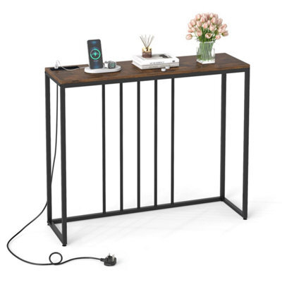 Entryway Table Console Table With Charging Station - image 1