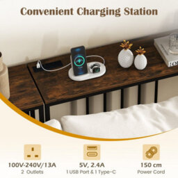 Entryway Table Console Table With Charging Station - thumbnail 5