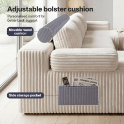 Levede Modular Sectional Sofa Bed 3 Seater U Shaped Convertible Soft Boneless - thumbnail 5