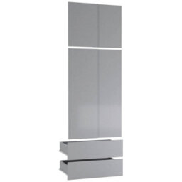 Urbn-Living Urbnliving 240Cm Modern Grey Sliding Door Wardrobe Spacious Storage Grey Carcass Grey Doors - thumbnail 6