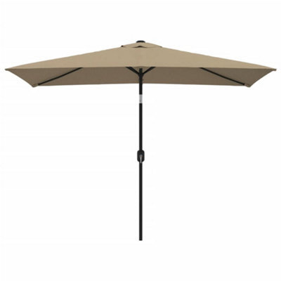 Berkfield Outdoor Parasol With Metal Pole 300X200 Cm Taupe - image 1
