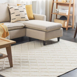 Beliani Handwoven Boho Wool-Cotton Area Rug 140 X 200 Cm Off White - thumbnail 2