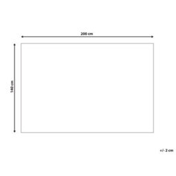 Beliani Handwoven Boho Wool-Cotton Area Rug 140 X 200 Cm Off White - thumbnail 4