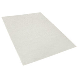 Beliani Handwoven Boho Wool-Cotton Area Rug 140 X 200 Cm Off White - thumbnail 5