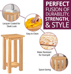 Hallowood Furniture Waverly Oak Tall Side Table - thumbnail 2
