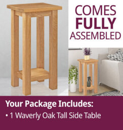 Hallowood Furniture Waverly Oak Tall Side Table - thumbnail 7