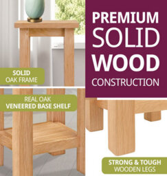 Hallowood Furniture Waverly Oak Tall Side Table - thumbnail 4