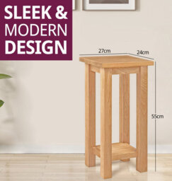 Hallowood Furniture Waverly Oak Tall Side Table - thumbnail 3