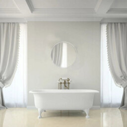 Nordic Round Bathroom Vanity Mirror Wall Mounted White Space Frame, 40Cm - thumbnail 7