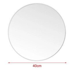 Nordic Round Bathroom Vanity Mirror Wall Mounted White Space Frame, 40Cm - thumbnail 3