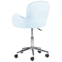 Beliani Desk Chair Priddy Velvet Light Blue - thumbnail 7