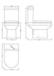Balterley Semi-Flush To Wall Pan & Cistern  - 800mm X 397mm X 625mm - thumbnail 8