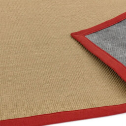 Red Bordered Plain Modern Easy To Clean Rug For Dining Room Bed Room And Living Room-240Cm X 340Cm - thumbnail 5