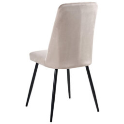 Beliani Set Of 4 Dining Chairs Kirby Velvet Beige - thumbnail 6