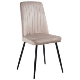 Beliani Set Of 4 Dining Chairs Kirby Velvet Beige - thumbnail 4
