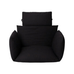 Black Premium Outdoor Hanging Swing Chair Cushion Set With Anti-Slip Ties For Garden - thumbnail 1