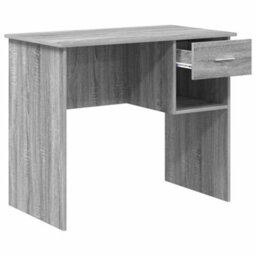 Berkfield Modern Desk With Storage Grey Sonoma 90X49.5X75 Cm Engineered Wood - thumbnail 5