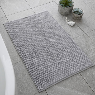 Catherine Lansfield Bathroom Bobble Bath Mat Silver - image 1