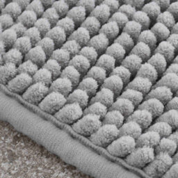 Catherine Lansfield Bathroom Bobble Bath Mat Silver - thumbnail 2