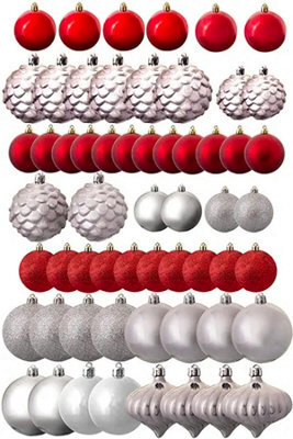 Christmas Tree World The Red & Silver Bauble 60Pc Base Set - image 1