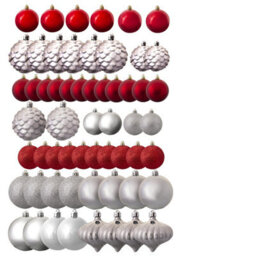 Christmas Tree World The Red & Silver Bauble 60Pc Base Set - thumbnail 4