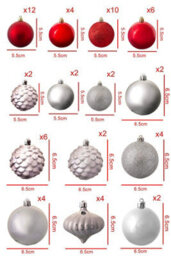 Christmas Tree World The Red & Silver Bauble 60Pc Base Set - thumbnail 5