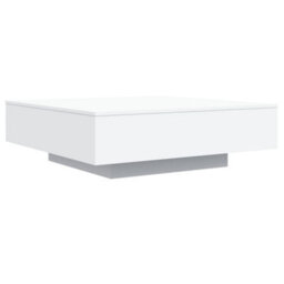 Walplus Coffee Table With Led Lights White 100X100X31 Cm - thumbnail 3
