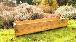Ruddings Wood 1.2M Wooden Planter Garden Flower Trough Box (W)120Cm (H)22Cm (D)23Cm - thumbnail 2