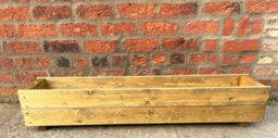 Ruddings Wood 1.2M Wooden Planter Garden Flower Trough Box (W)120Cm (H)22Cm (D)23Cm - thumbnail 4