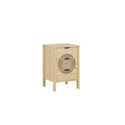 Birlea Flora 3 Drawer Bedside Cabinet Chest Table Light Oak - thumbnail 2