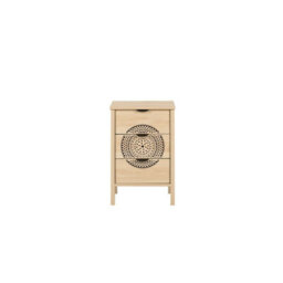 Birlea Flora 3 Drawer Bedside Cabinet Chest Table Light Oak - thumbnail 3