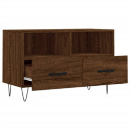 Berkfield Tv Cabinet Brown Oak 80X36X50 Cm Engineered Wood - thumbnail 6
