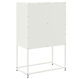 Berkfield Sideboard White 68.5X38.5X107 Cm Steel - thumbnail 8