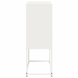 Berkfield Sideboard White 68.5X38.5X107 Cm Steel - thumbnail 7