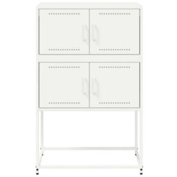 Berkfield Sideboard White 68.5X38.5X107 Cm Steel - thumbnail 6