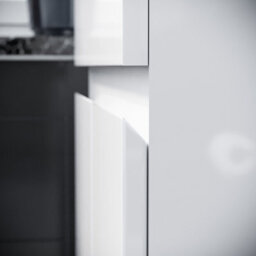 Nes Home 800mm Wall Hung Gloss White Basin Vanity Sink 2 Drawers - thumbnail 5