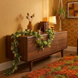 Leaf Pack Of 6 X 160Cm Artificial Eucalyptus Style Garland Trailing Hanging Plant Faux Greenery Vine - thumbnail 5