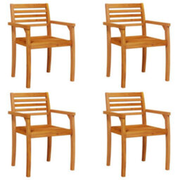 Berkfield Garden Chairs 4 Pcs 59X55X85 Cm Solid Wood Acacia - thumbnail 2