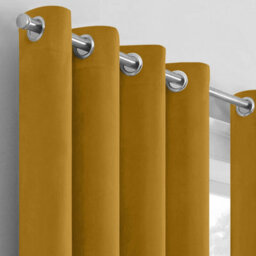Ameha Yellow Curtains For Living Room Hotel Bedroom Insulated Thick Thermal Eyelet Ring Top Blackout Curtain Pair With Tie Backs - thumbnail 5
