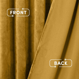 Ameha Yellow Curtains For Living Room Hotel Bedroom Insulated Thick Thermal Eyelet Ring Top Blackout Curtain Pair With Tie Backs - thumbnail 4