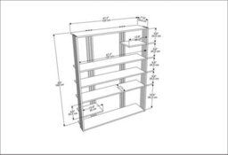 Decorotika Jeni Bookcase Shelving Unit White & Gold - thumbnail 6