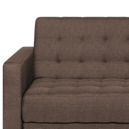 Beliani Modular Corner Sofa Bed 4 Seater Aberdeen Fabric Dark Brown With Ottoman Left Hand - thumbnail 8