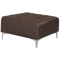Beliani Modular Corner Sofa Bed 4 Seater Aberdeen Fabric Dark Brown With Ottoman Left Hand - thumbnail 6