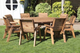 Charles Taylor Trading Eight Seater Circular Table Set With Cushions - W350 X D350 X H98 - Fully Assembled - Green - thumbnail 6