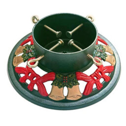 Holly International Cast Iron Christmas Tree Stand Round Bell For Real Trees Up To 8Ft - thumbnail 1