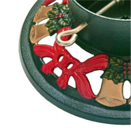 Holly International Cast Iron Christmas Tree Stand Round Bell For Real Trees Up To 8Ft - thumbnail 2