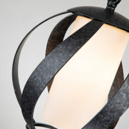 Luminosa Lighting Luminosa Quoizel Blacksmith Spherical Pendant Ceiling Light Old Black, Ip44 - thumbnail 3